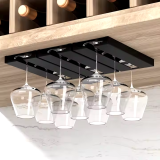 Wine Glass Holder Self Sticking and available in black or white